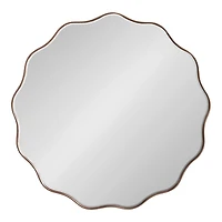 Round Bronze Viona Scalloped Wall Mirror
