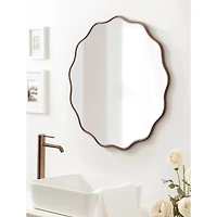 Round Bronze Viona Scalloped Wall Mirror