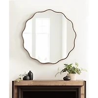 Round Bronze Viona Scalloped Wall Mirror
