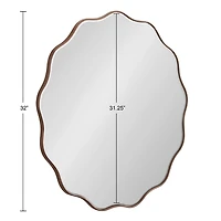 Round Bronze Viona Scalloped Wall Mirror