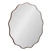 Round Bronze Viona Scalloped Wall Mirror