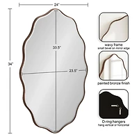 Oval Bronze Viona Scalloped Wall Mirror