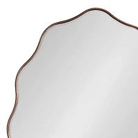 Oval Bronze Viona Scalloped Wall Mirror