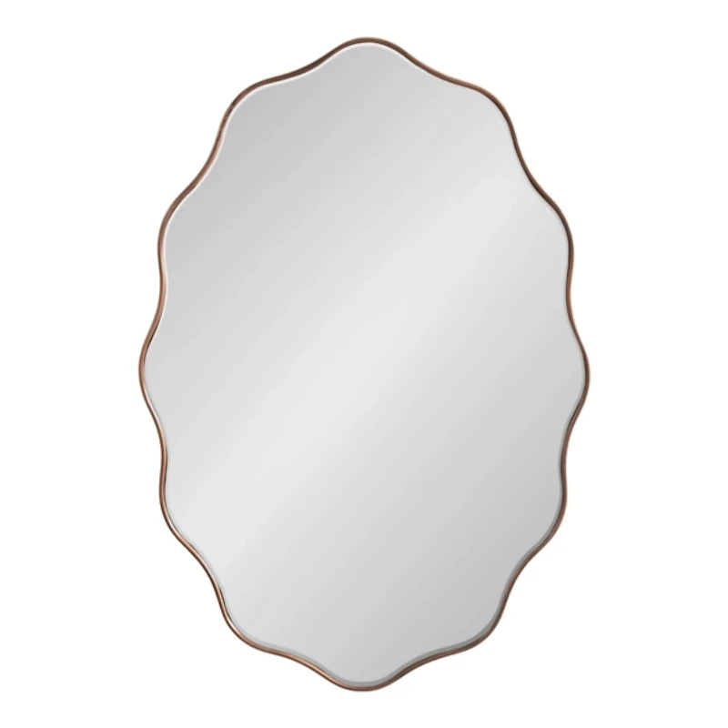 Oval Bronze Viona Scalloped Wall Mirror