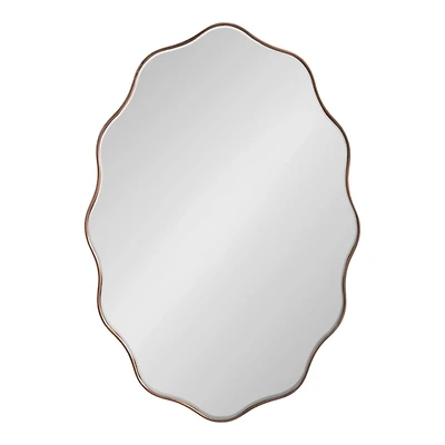 Oval Bronze Viona Scalloped Wall Mirror