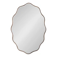 Oval Bronze Viona Scalloped Wall Mirror