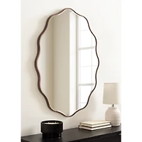 Oval Bronze Viona Scalloped Wall Mirror