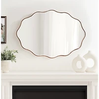 Oval Bronze Viona Scalloped Wall Mirror