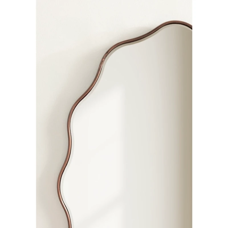 Oval Bronze Viona Scalloped Wall Mirror