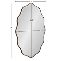 Oval Bronze Viona Scalloped Wall Mirror