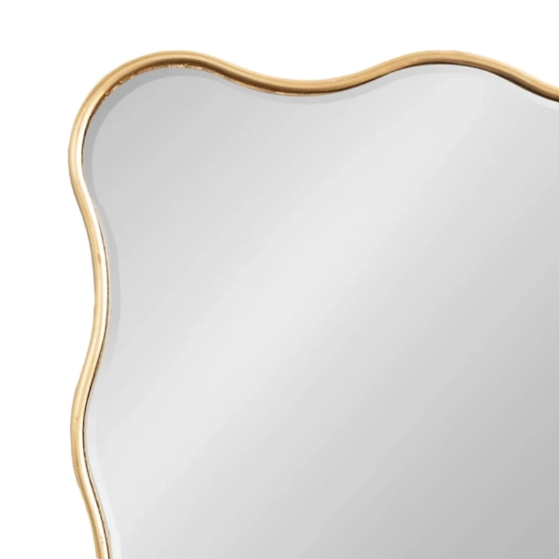 Gold Viona Scalloped Rectangle Wall Mirror