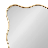 Gold Viona Scalloped Rectangle Wall Mirror