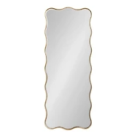 Gold Viona Scalloped Rectangle Wall Mirror