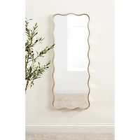 Gold Viona Scalloped Rectangle Wall Mirror
