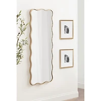 Gold Viona Scalloped Rectangle Wall Mirror