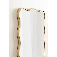 Gold Viona Scalloped Rectangle Wall Mirror