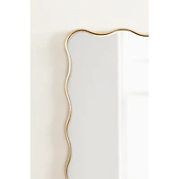 Gold Viona Scalloped Rectangle Wall Mirror