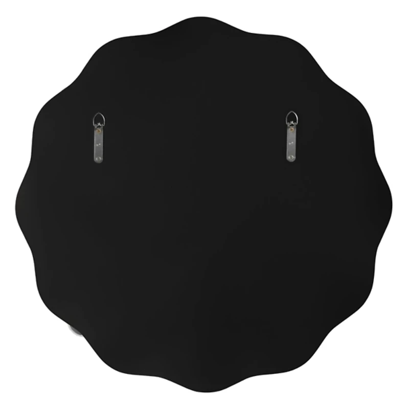 Round Bronze Viona Scalloped Wall Mirror, 26x26