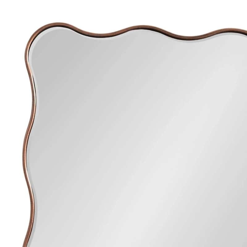 Bronze Viona Scalloped Rectangle Wall Mirror