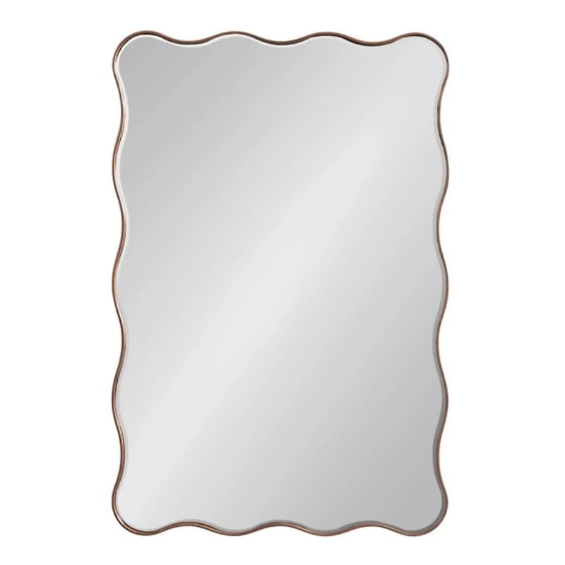 Bronze Viona Scalloped Rectangle Wall Mirror