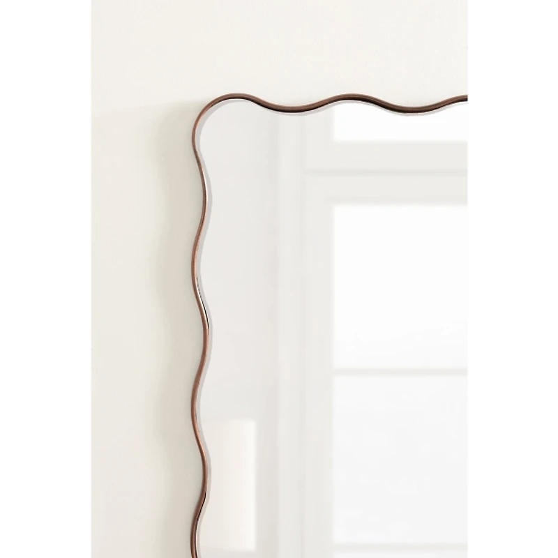 Bronze Viona Scalloped Rectangle Wall Mirror