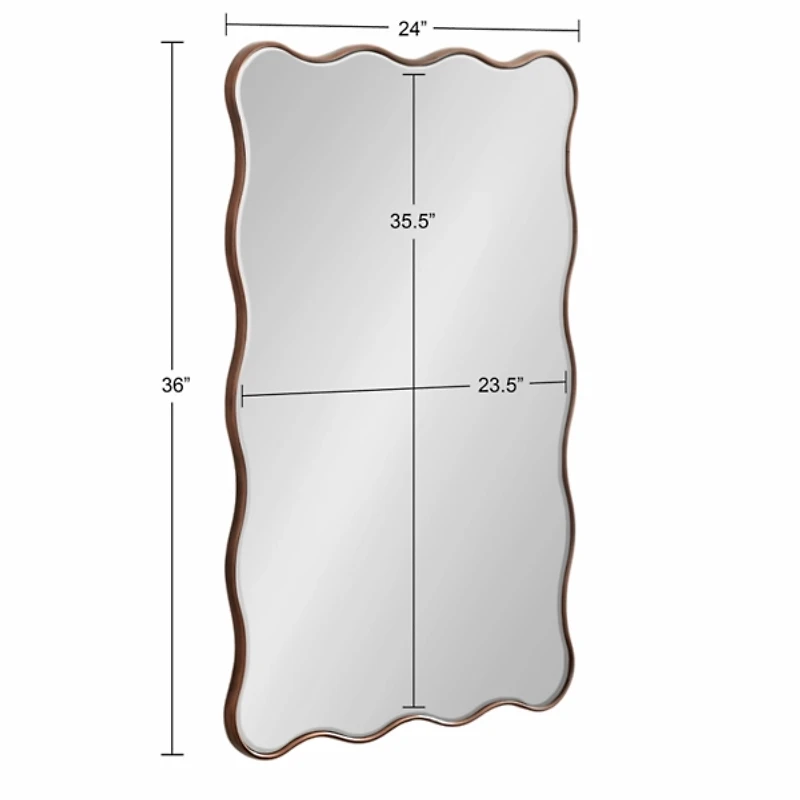 Bronze Viona Scalloped Rectangle Wall Mirror