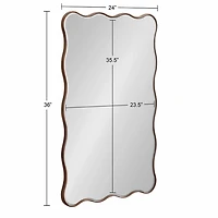 Bronze Viona Scalloped Rectangle Wall Mirror