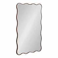 Bronze Viona Scalloped Rectangle Wall Mirror