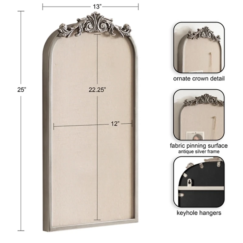 Silver Arendahl Arched Pinboard