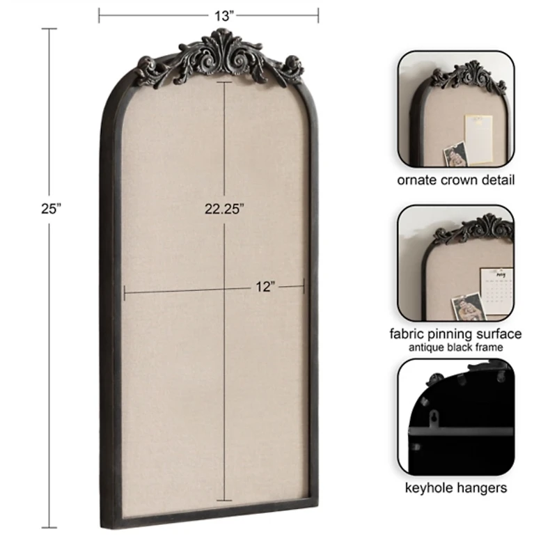 Black Arendahl Arched Pinboard
