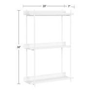White 3-Tier Dominic Wall Shelf