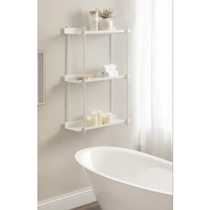 White 3-Tier Dominic Wall Shelf