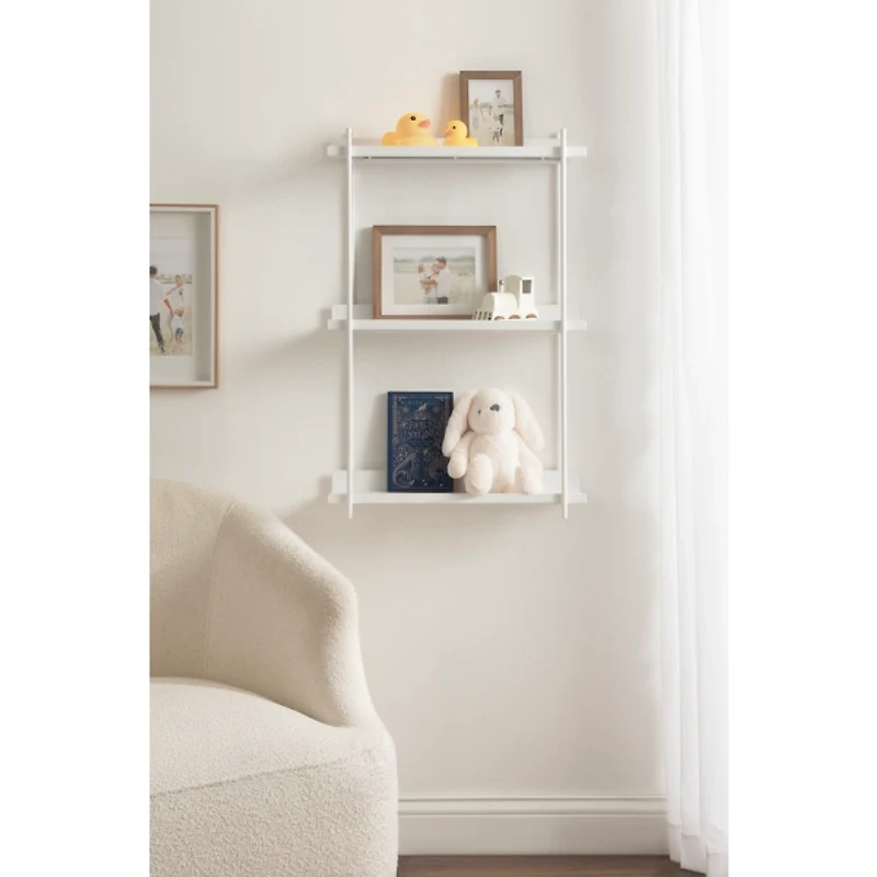 White 3-Tier Dominic Wall Shelf