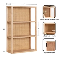 Natural Rattan & Wood Ori Wall Shelf