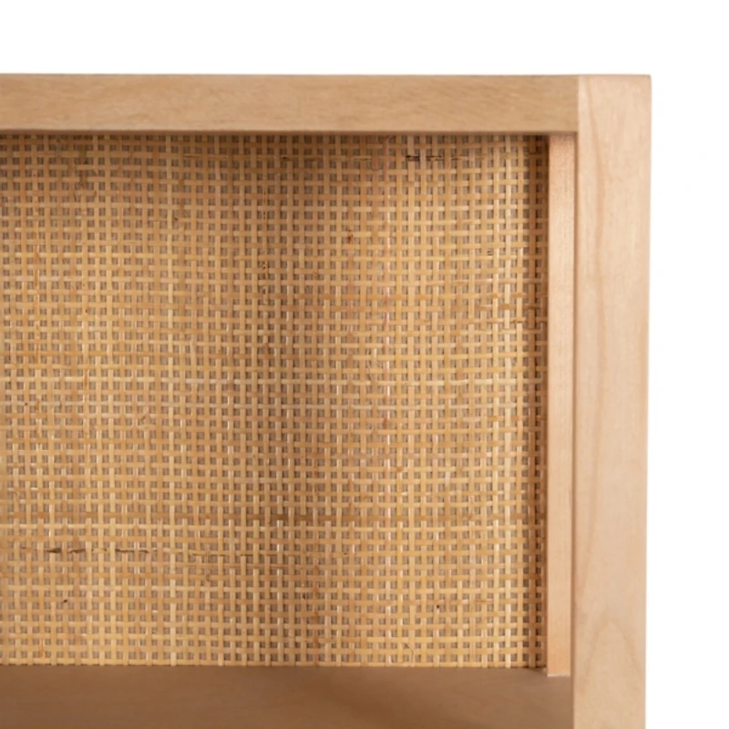 Natural Rattan & Wood Ori Wall Shelf