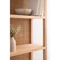 Natural Rattan & Wood Ori Wall Shelf