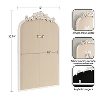 White Arendahl Arched Pinboard