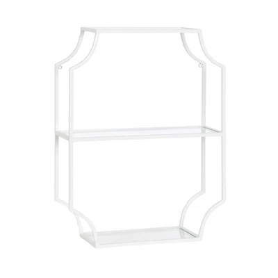 White Metal Ciel Wall Shelf