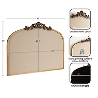 Gold Arendahl Arched Pinboard, 30x24