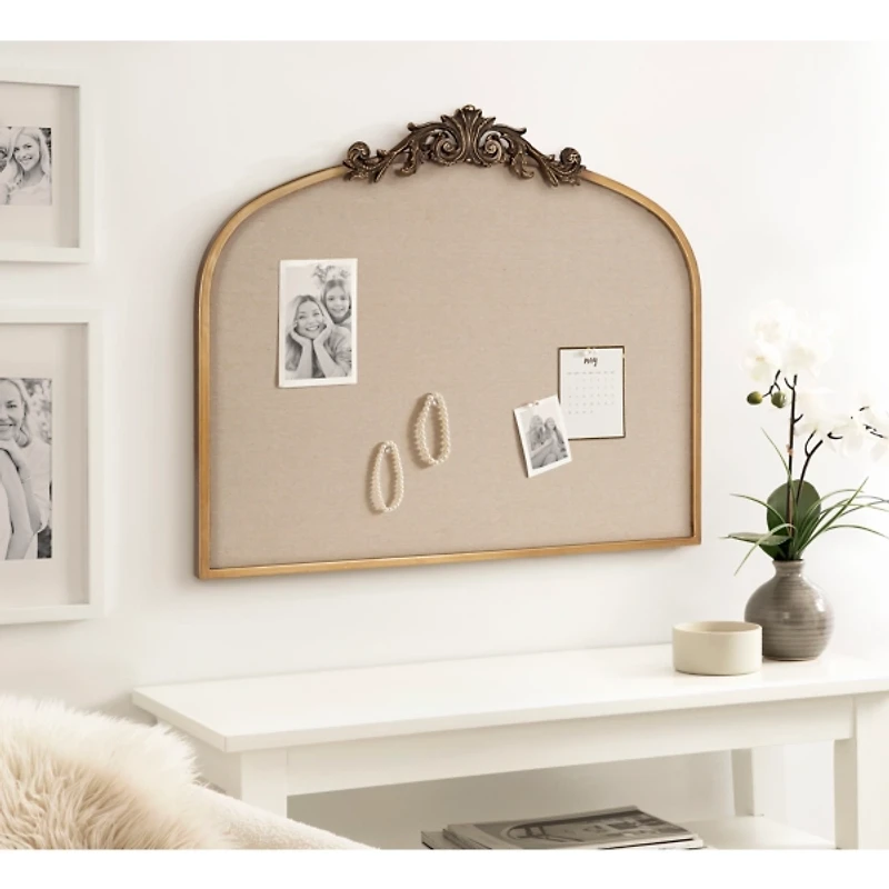 Gold Arendahl Arched Pinboard, 30x24