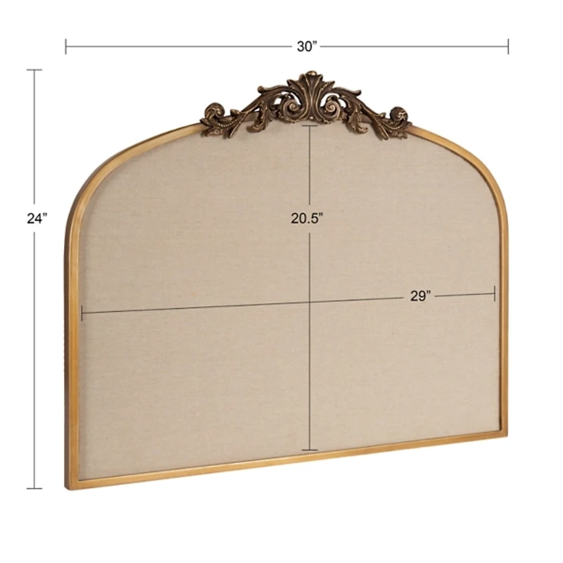 Gold Arendahl Arched Pinboard, 30x24