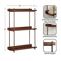 Bronze 3-Tier Dominic Wall Shelf