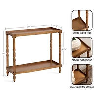 Natural Rustic Bellport Console Table