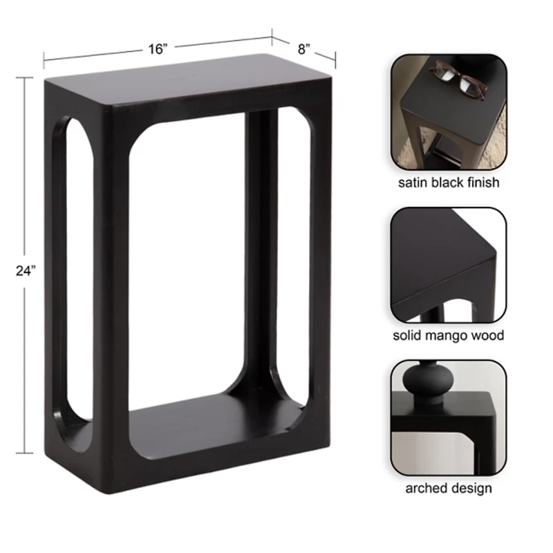 Black Wood Dahl Accent Table