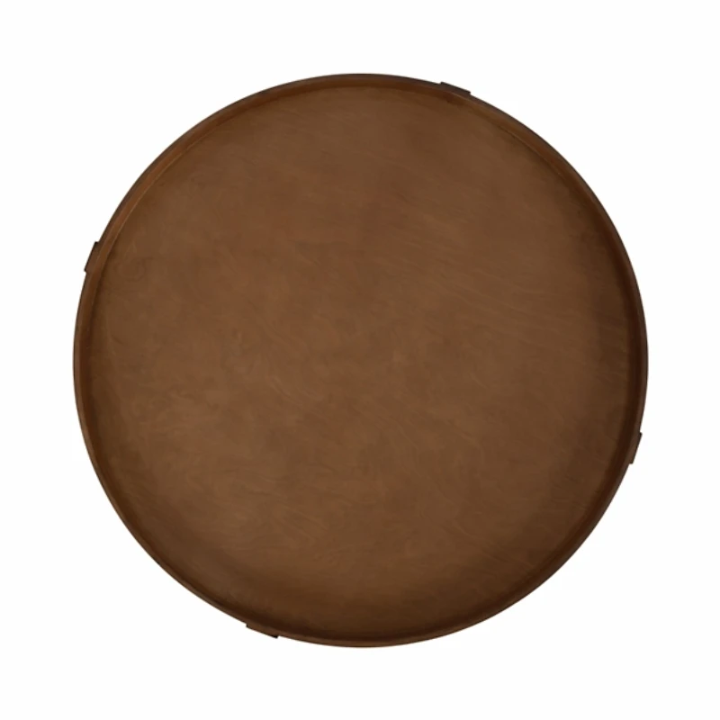 Natural Rustic Bellport Round Coffee Table