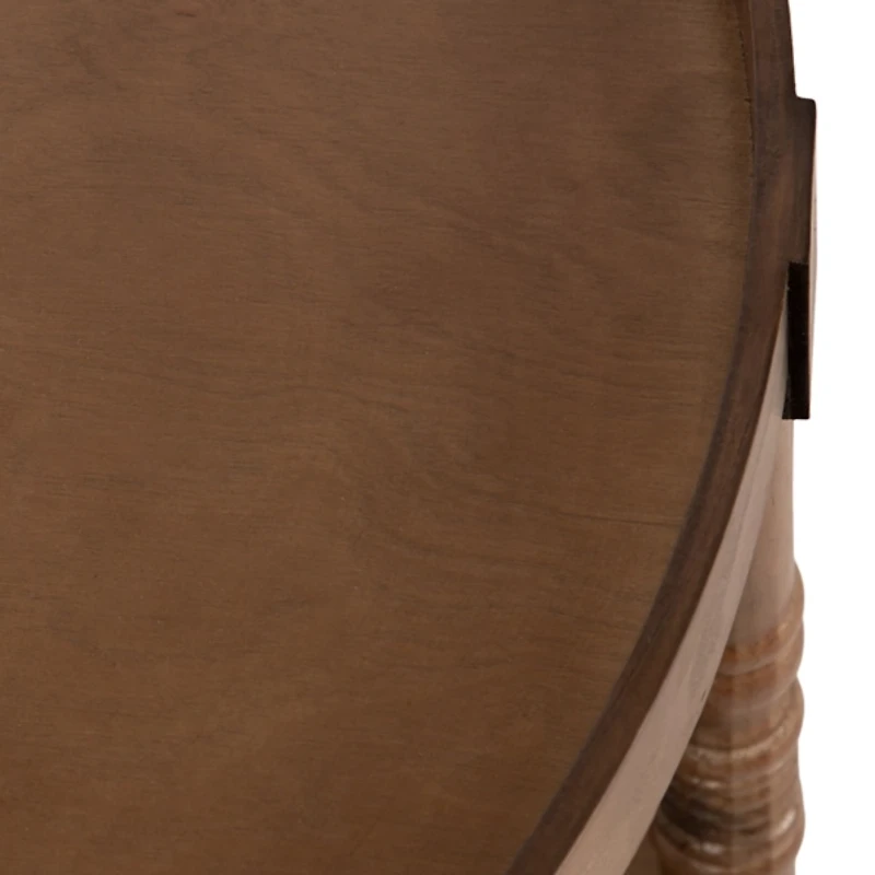 Natural Rustic Bellport Round Coffee Table