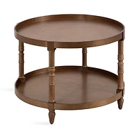 Natural Rustic Bellport Round Coffee Table