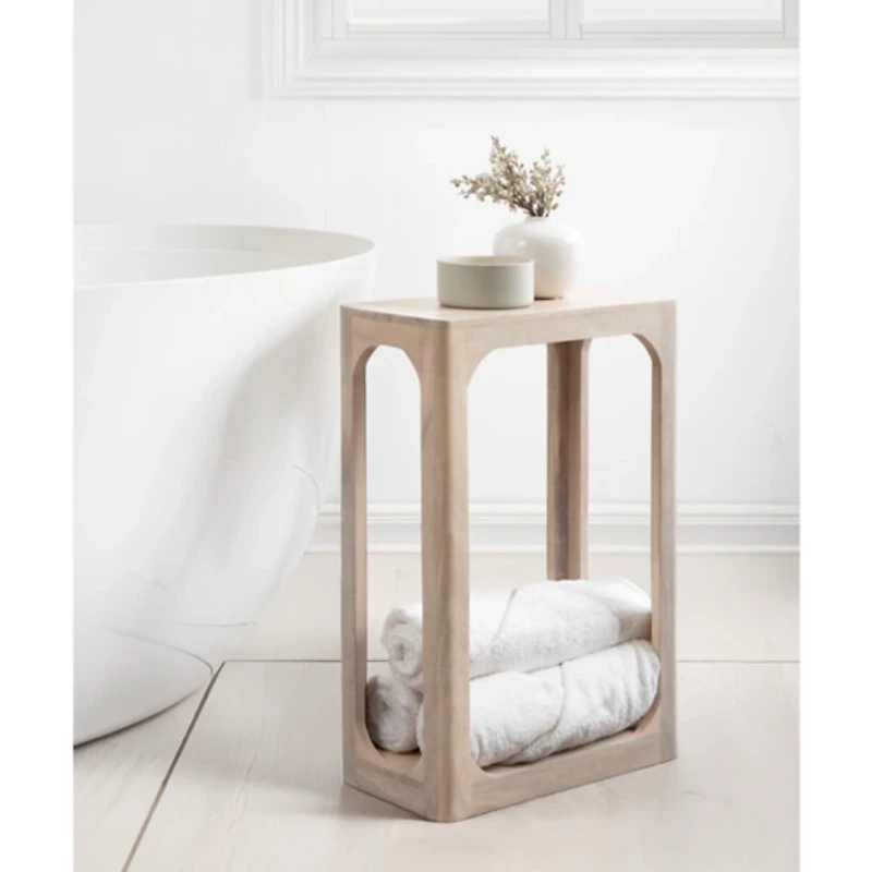 White Wood Dahl Accent Table
