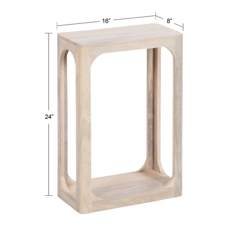 White Wood Dahl Accent Table