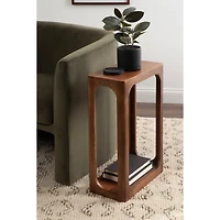 Walnut Brown Wood Dahl Slim End Table
